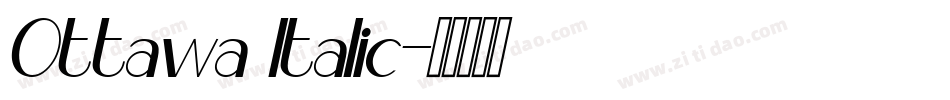 Ottawa Italic字体转换